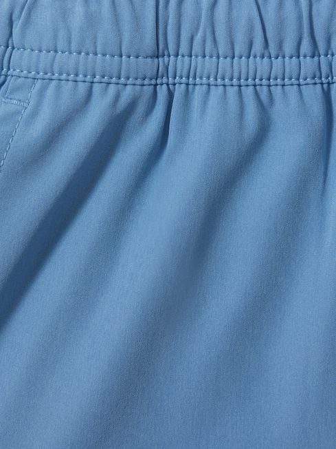 Teen Plain Drawstring Waist Swim Shorts in Sea Blue