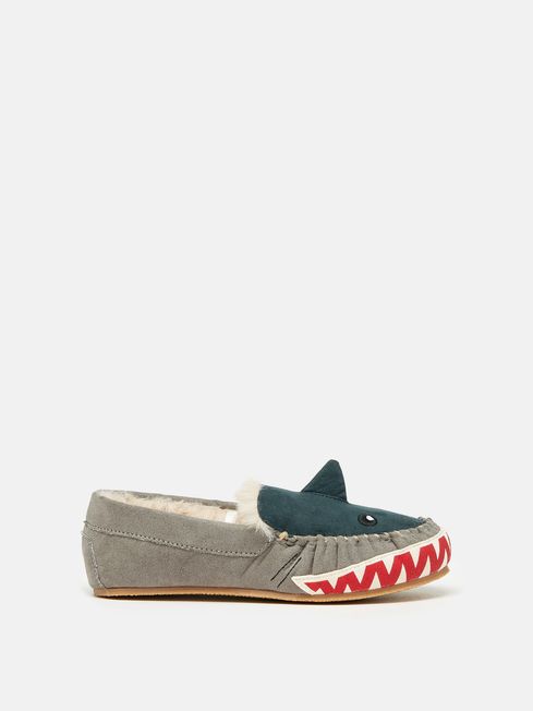 Buy Joules Quinn Shark Moccasin Slippers from the Joules online shop