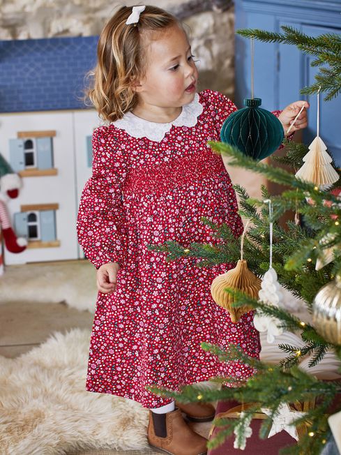 Buy JoJo Maman B b Girls Winter Blossom Smocked Party Dress from