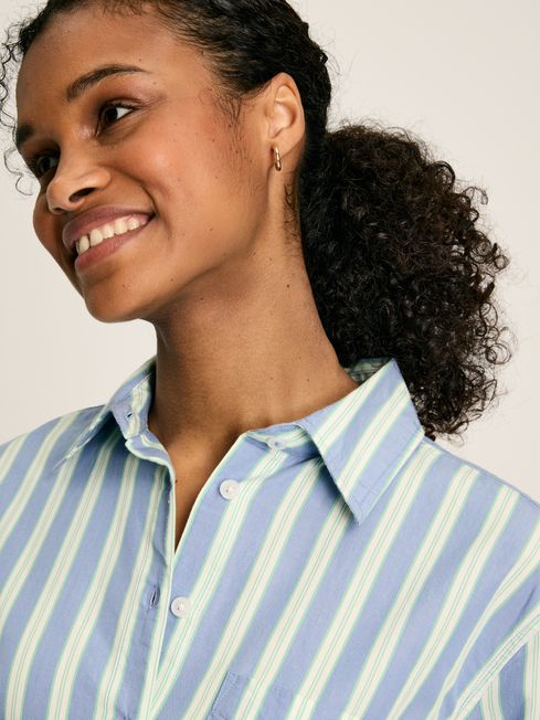 Amilla Blue White Cotton Shirt Joules