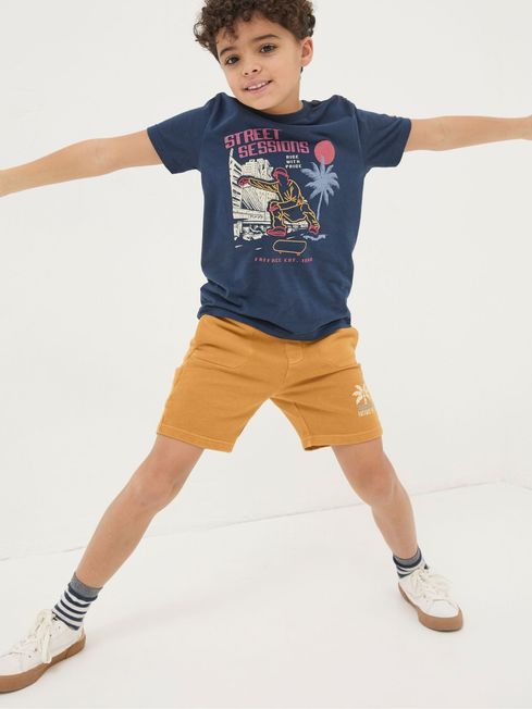 Eddie Yellow Sweat Shorts FatFace