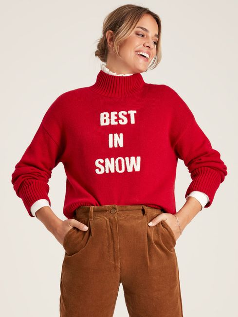 Joules red jumper sales