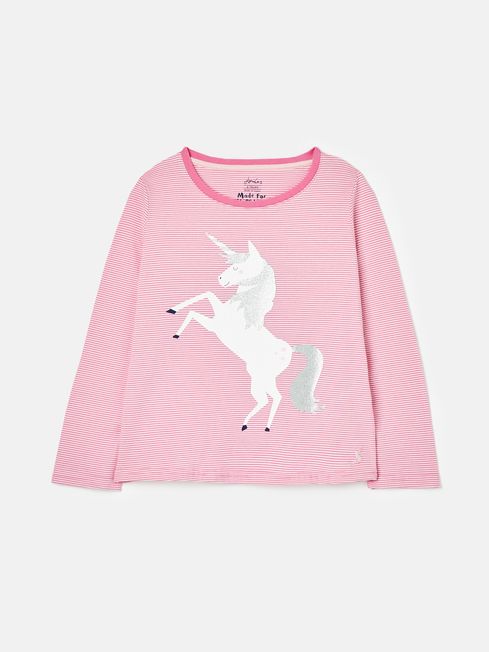 Buy Joules Bessie Long Sleeved Screenprint Top from the Joules online shop