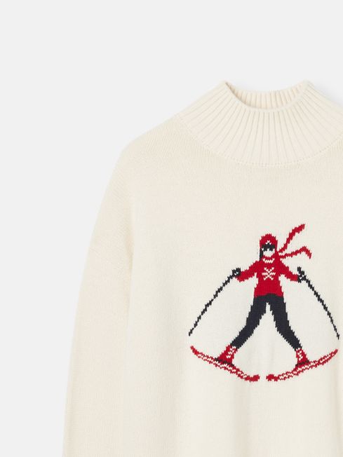 Buy Joules Abigail High Neck Intarsia Ski Jumper from the Joules