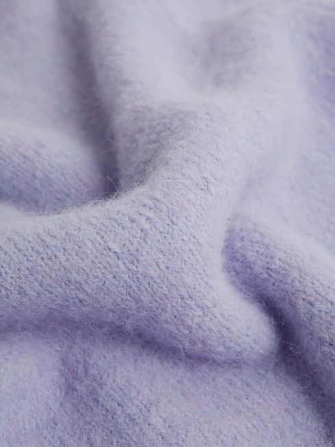 Florere Fluffy Crew Neck Jumper in Lilac