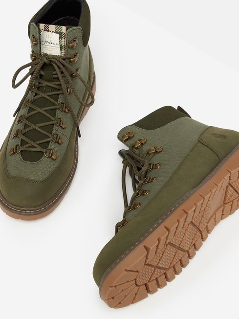 Khaki green top boots
