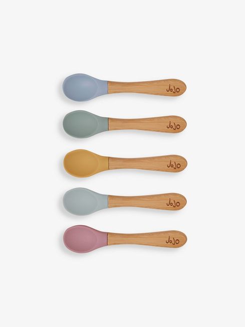 JoJo Maman Bébé Multi 5-Pack Bamboo Spoons