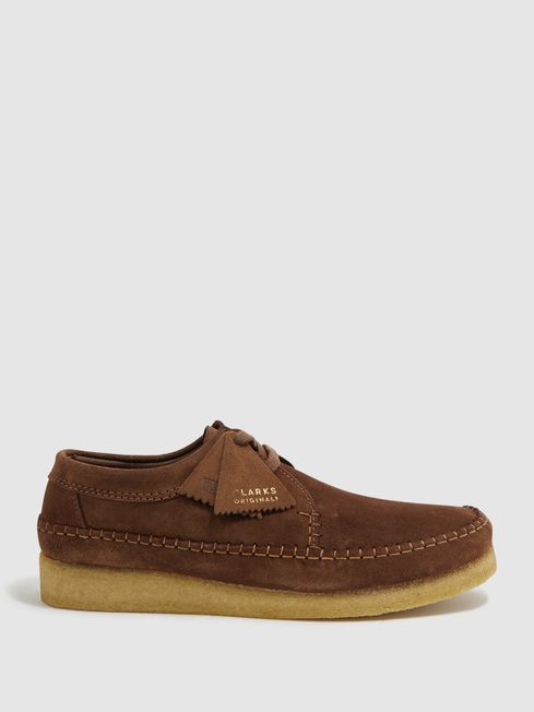 Clarks Originals Suede Moccasin Shoes in Brown