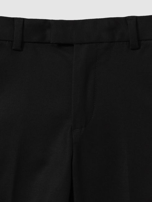 Slim Fit Adjustable Waist Chinos in Black
