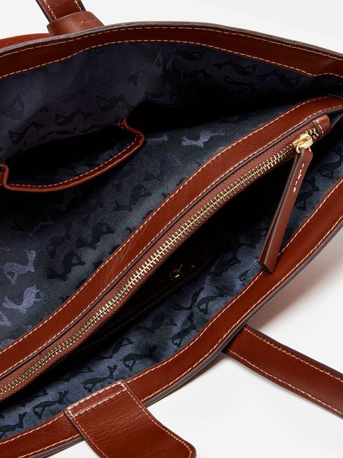 Joules leather tote bag sales