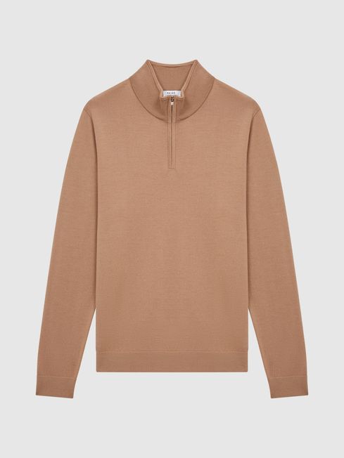 Camel merino wool jumper discount