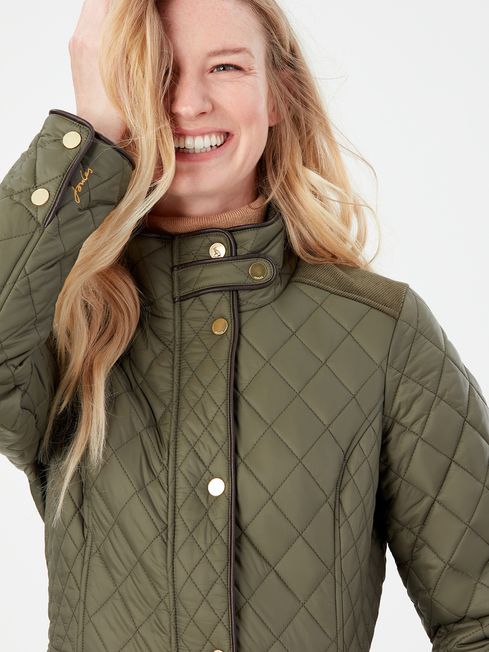 Joules newdale print quilted jacket on sale