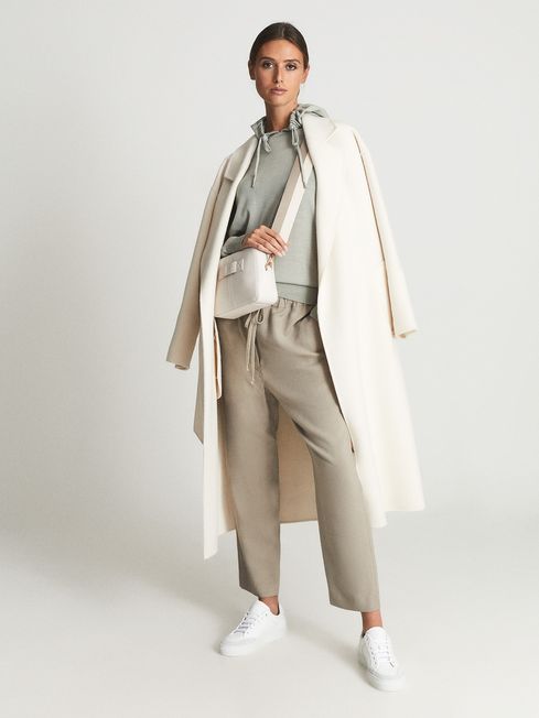 Reiss Sage Luna Merino Wool Hoodie