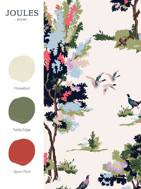 Buy Joules Woodland Scene Wallpaper from the Joules online shop
