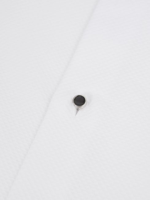 Slim Fit Double Cuff Dinner Shirt in White