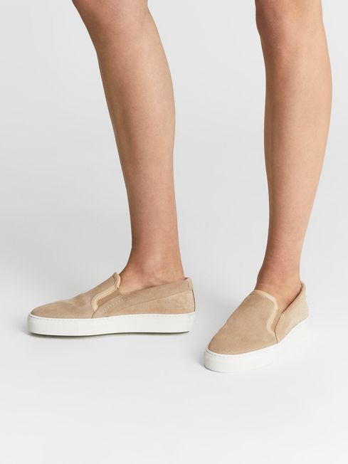 Suede slip deals on trainers
