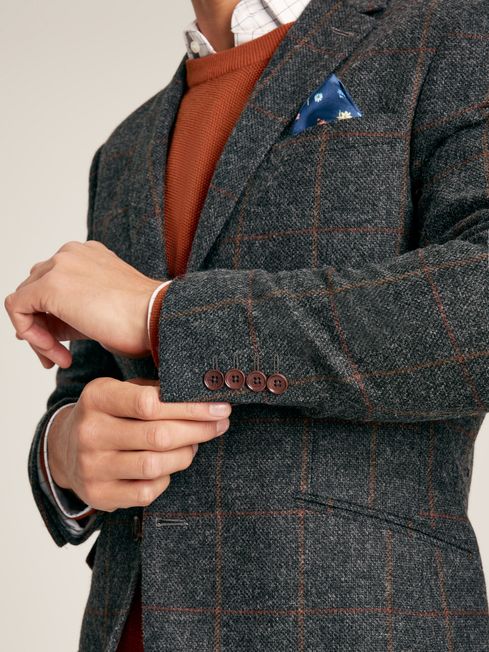 Charcoal wool rich double breasted jacket online