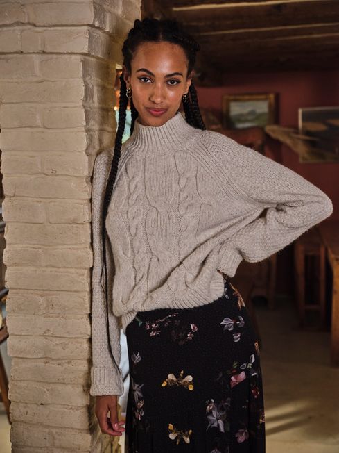 Fat face cable knit jumper deals