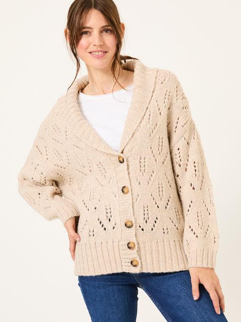Fat face cream cardigan sales