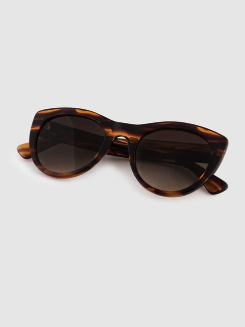 Curry and Paxton Cat Eye Sunglasses in Caramel
