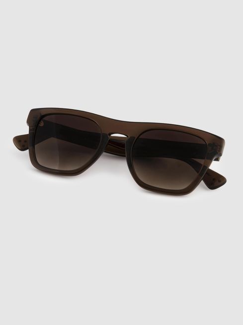 Curry and Paxton Square Sunglasses in Coffee