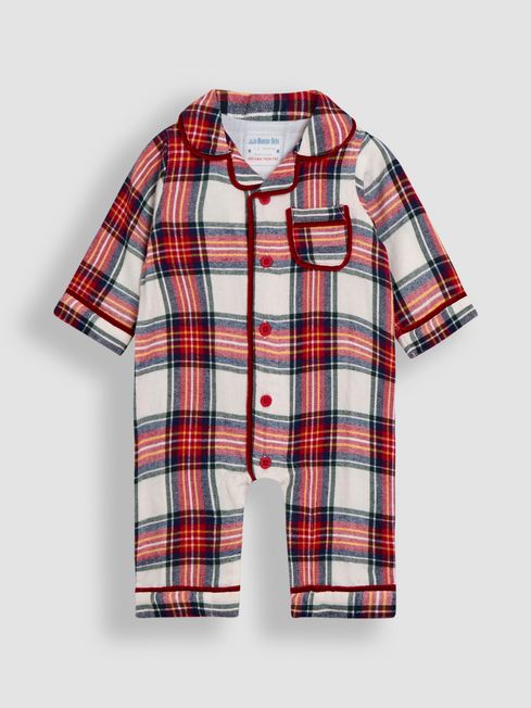 Cream 100 Cotton All In One Pyjamas JoJo Maman Bebe