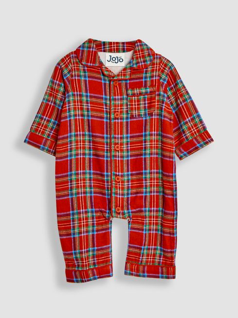 Red 100 Cotton All In One Pyjamas JoJo Maman Bebe