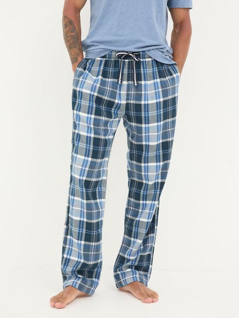 Anglesey Light Blue Check Pyjama Bottoms FatFace