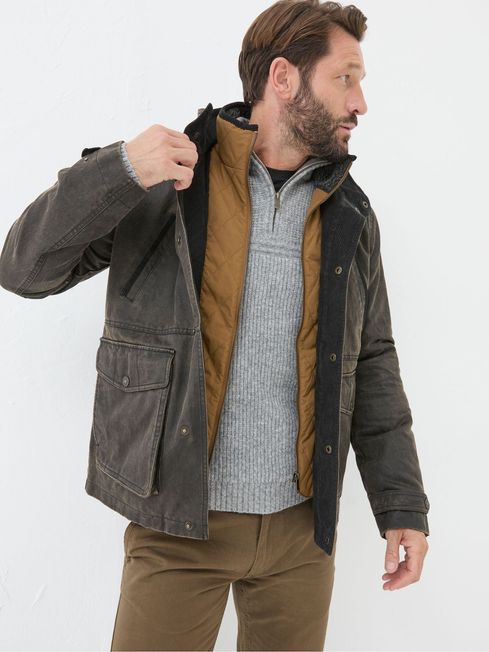 Broadsands Brown Funnel Neck Jacket