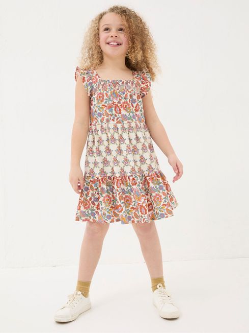 Buy Milly White Floral Print Dress from the FatFace online shop