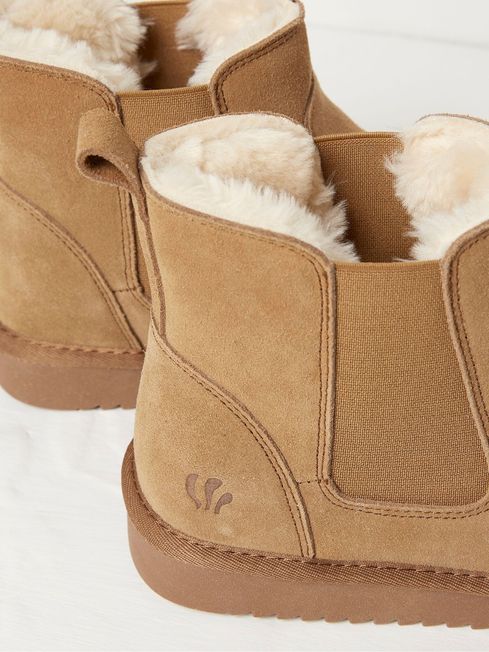 Mabel Brown Mini Suede Chelsea Boots FatFace