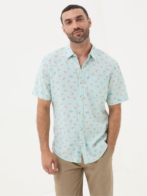 Blue Cracking Lobster Print Shirt FatFace