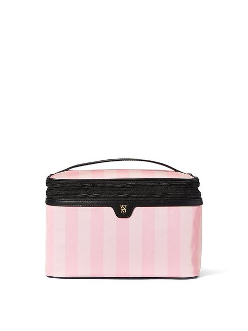 Victoria's Secret Iconic Stripe Pink Makeup Bag