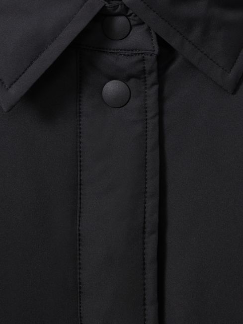 Scandinavian Edition Padded Shirt Jacket in Black