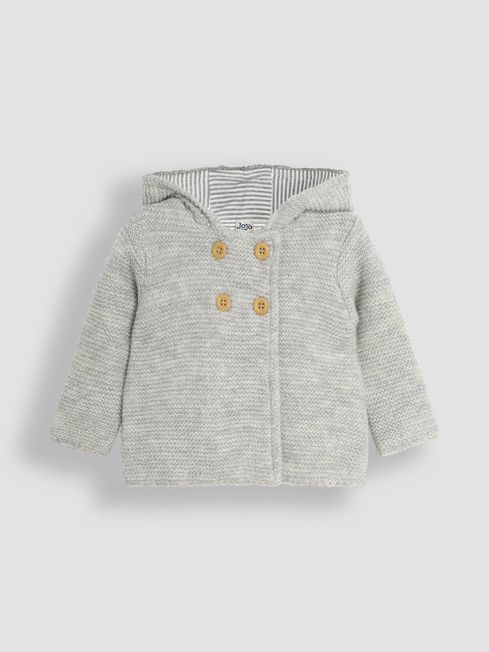 White hooded baby cardigan hot sale