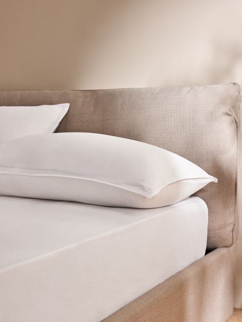 Washed Cotton Pillowcase Set in White Made