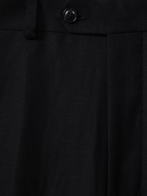 Oscar Jacobson Cotton Twill Trousers in Black