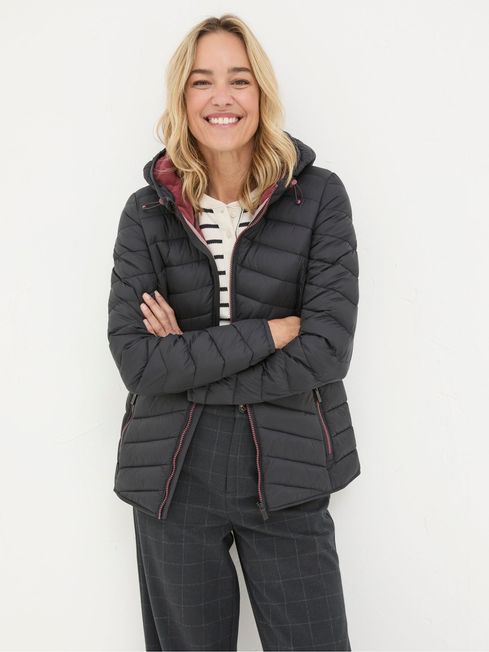 Ruby Black Lightweight Puffer Jacket FatFace