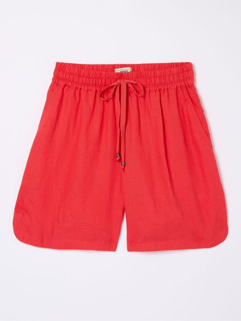 Tenby Red Linen Shorts FatFace
