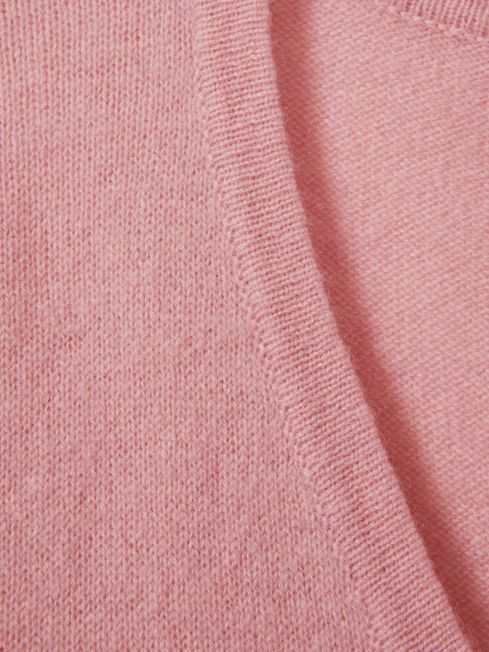 CRUSH Collection Cashmere V-Neck Jumper in Pink