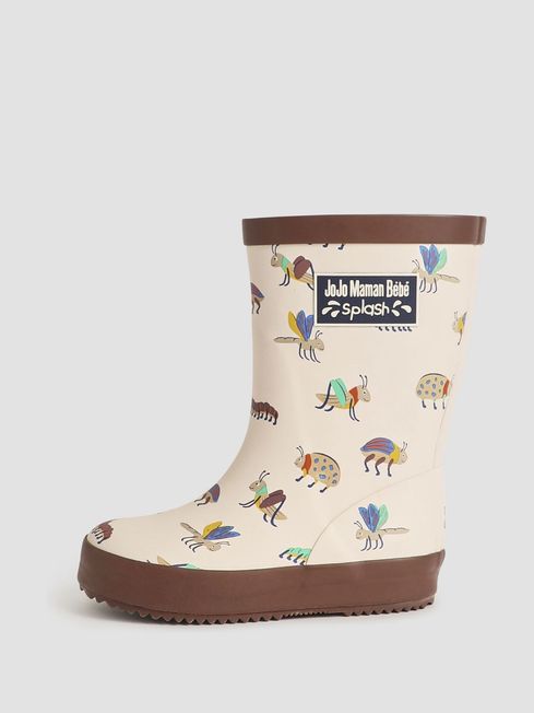 Brown Bug Print Wellies JoJo Maman Bebe