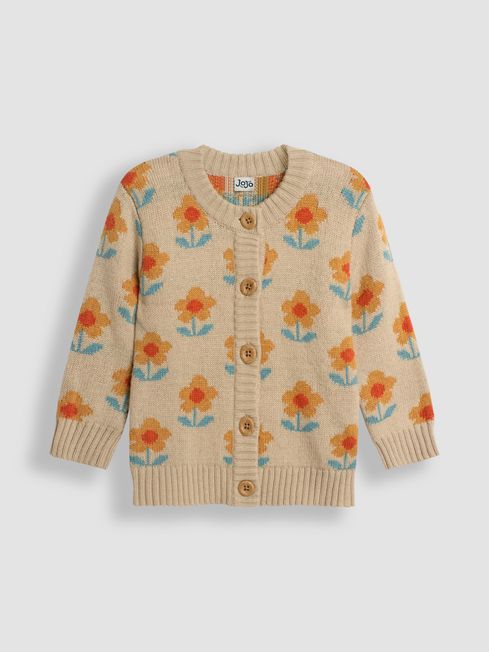 Yellow floral cardigan store