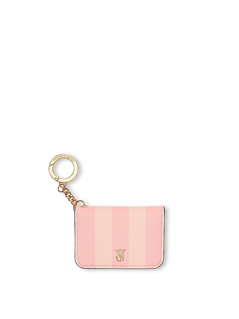 Victoria's Secret Iconic Stripe Pink Foldable Card Case