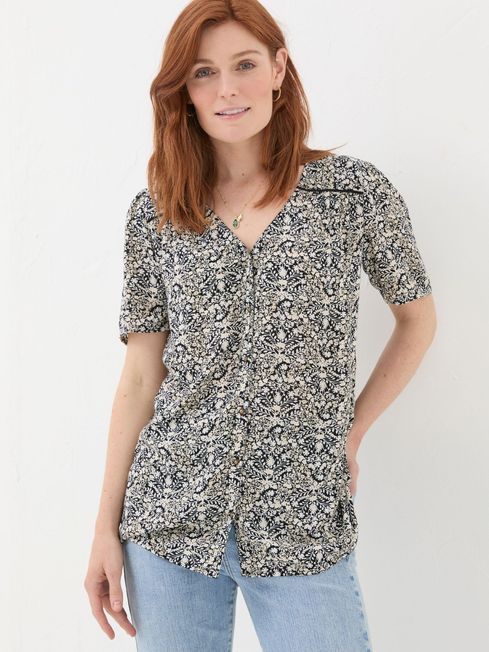 Cassidy Black Inlay Floral Tunic