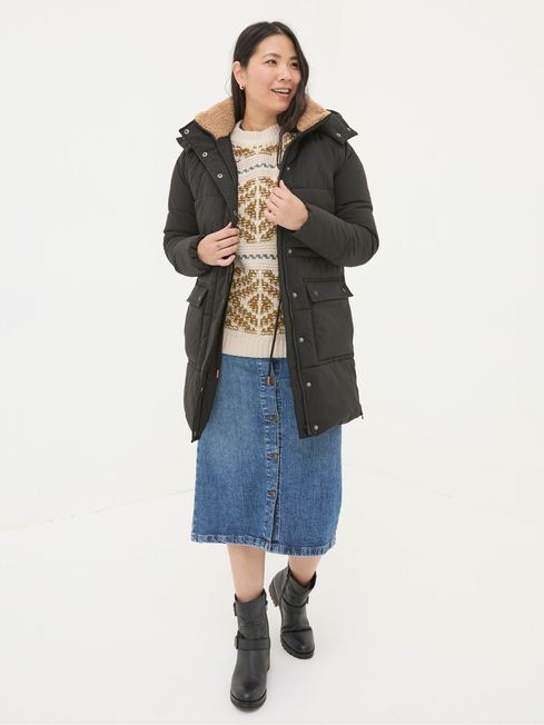 Maddie Black Puffer Coat FatFace