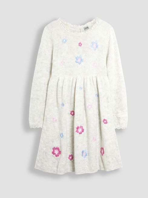 Embroidered knit dress online
