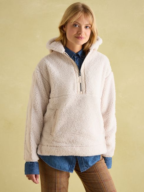 Cream fleece pullover outlet