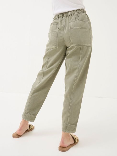 Green tapered cargo pants online