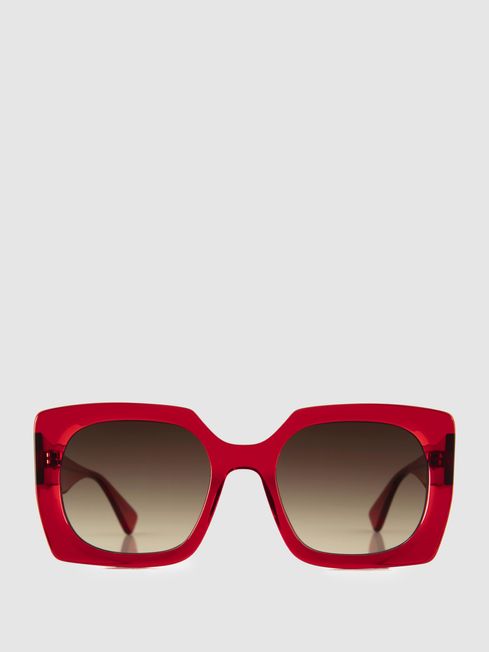 Curry and Paxton Oversized Rectangle Sunglasses