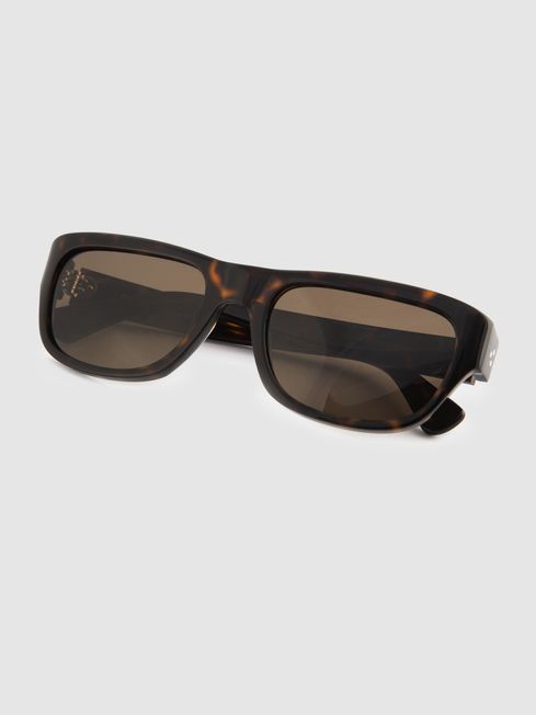 Curry and Paxton Rectangular Sunglasses in Tortoise